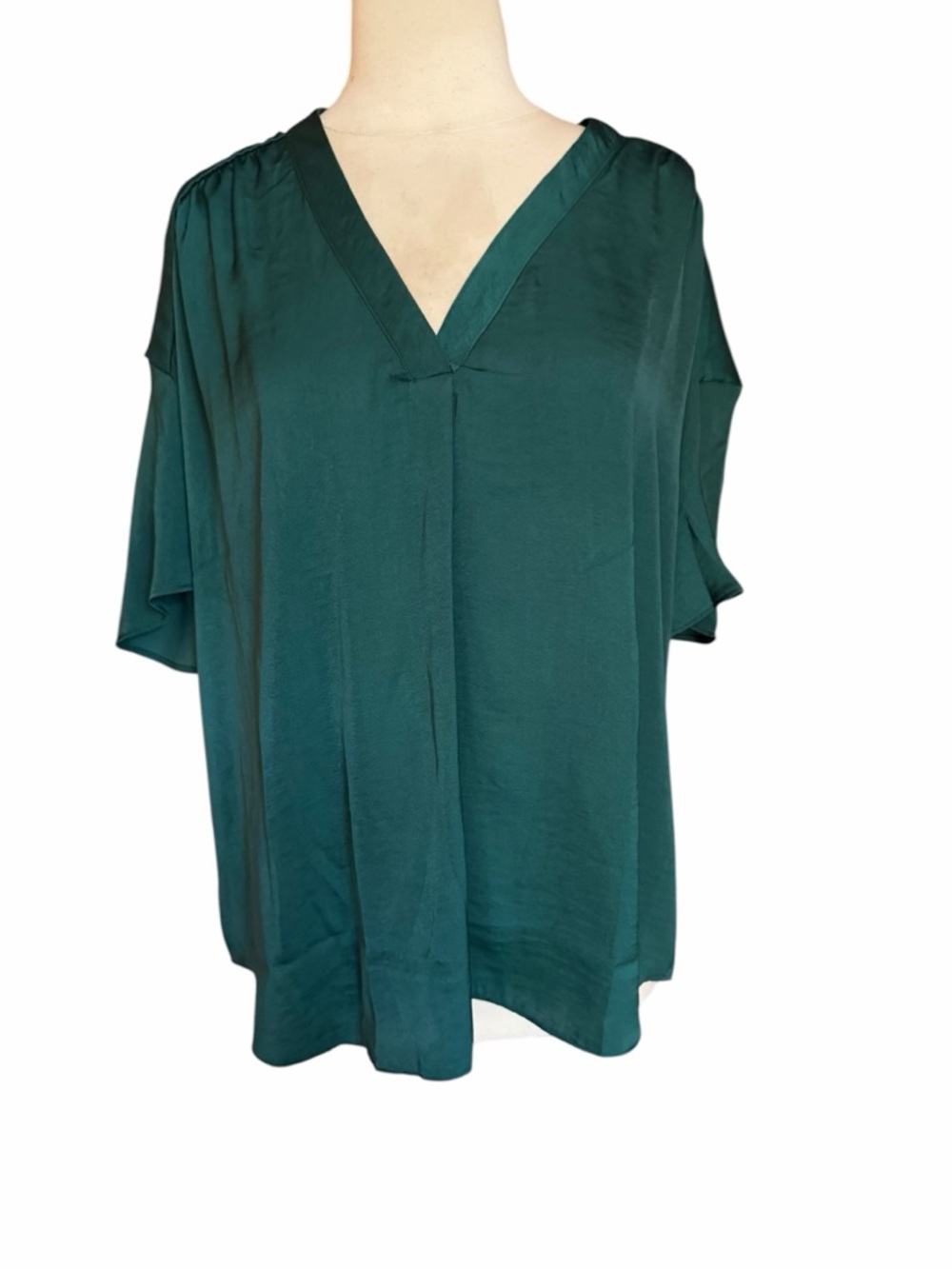 NWT Alfani Rain Forest V-Neck Tunic Style Blouse